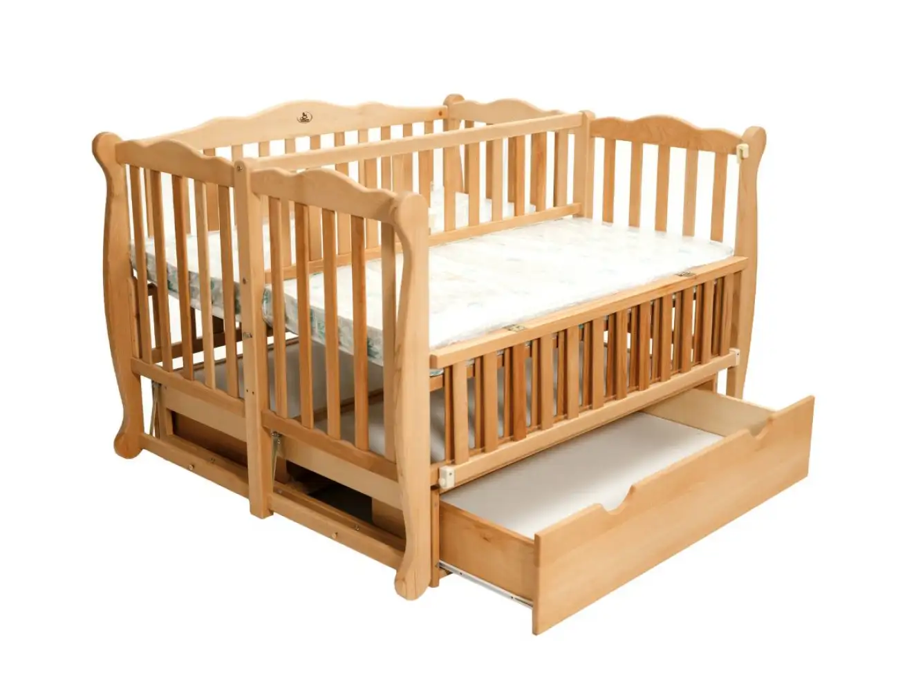 Кроватка Классика для двойни Duo (Дуо)  Цвет Натуральный