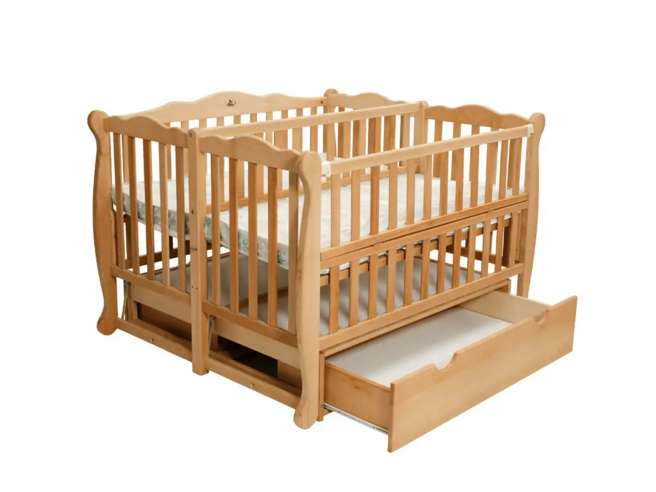 Кроватка Классика для двойни Duo (Дуо)  Цвет Натуральный
