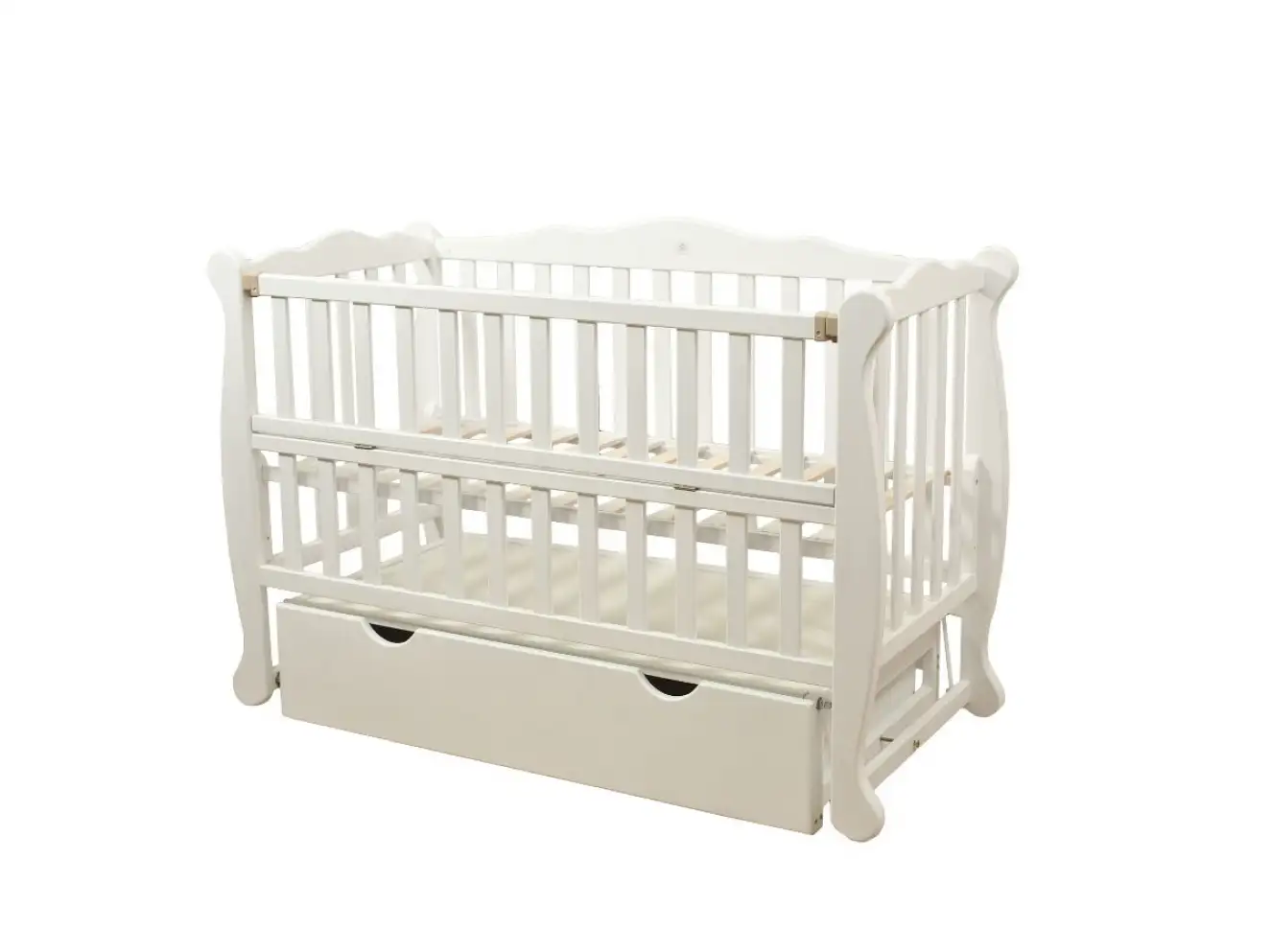 Кроватка для малышей Natali (Натали) Цвет Белый