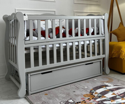 Ліжечко для малюків Natali (Наталі) Колір Сірий