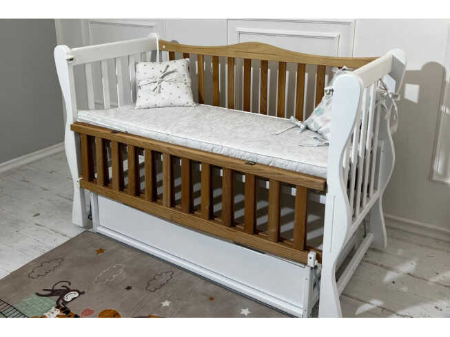 Ліжечко для малюків Sofi (Софі) колір білий та натуральний
