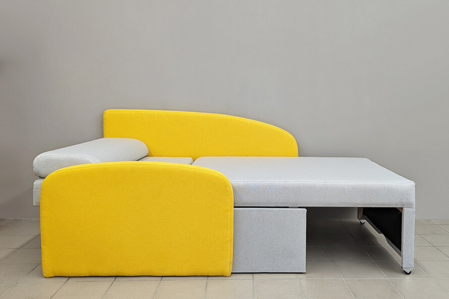 Диван-ліжко СМАЙЛ 3 жовтий /SMILE