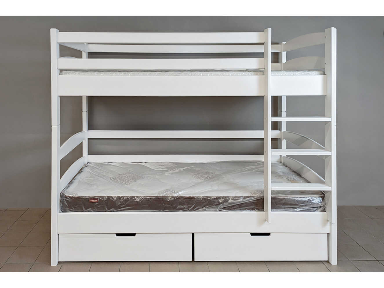 Ліжко Вікторія (масив бука) Колір RAL (білий, сірий, айворі)