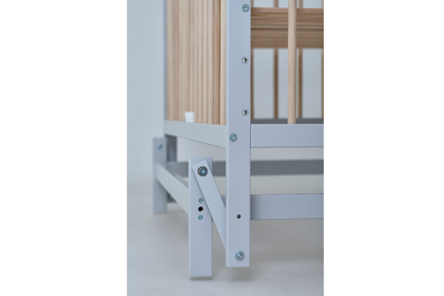 Кроватка детская Сказка Цвет Серый с натуральным