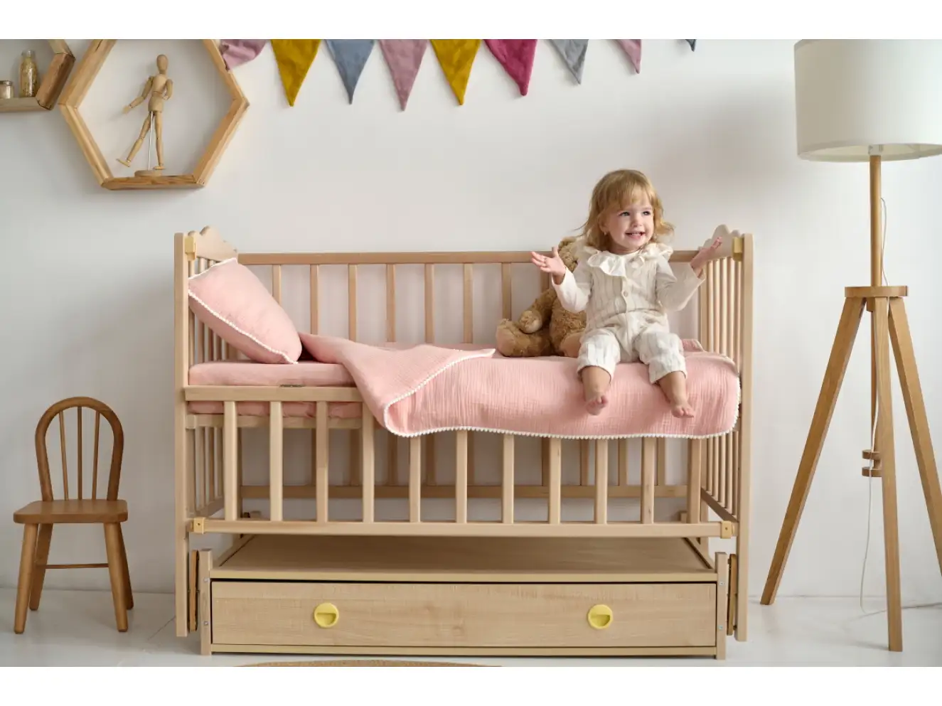 Кроватка детская Ангелина Цвет Натуральный Кроватка детская Ангелина Цвет Натуральный