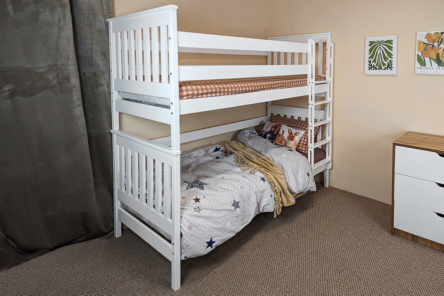 Ліжко двоярусне Мішель (бук) Колір Білий