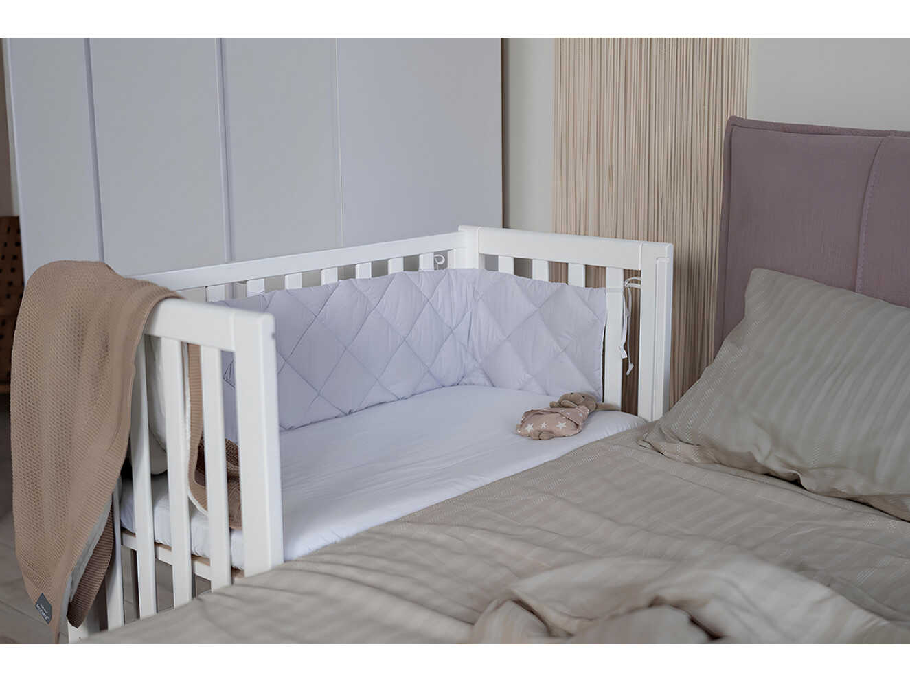Ліжечко дитяче Верес приставне Лдп13 без ящика (Білий)