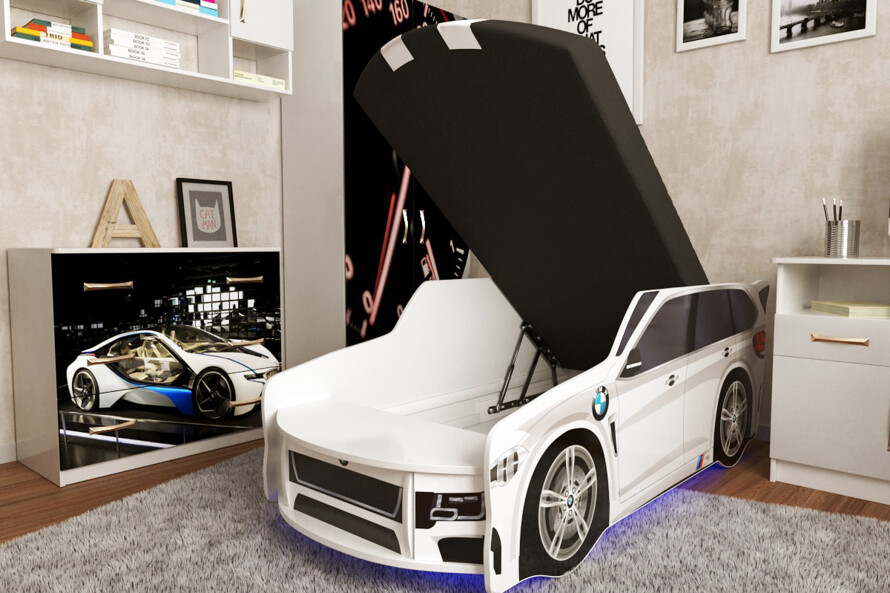 Кровать машина Премиум БМВ / PREMIUM BMW цвет синий