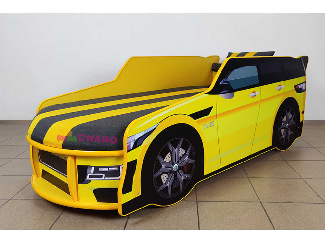 Ліжко машина Преміум Рендж Ровер / PREMIUM Range Rover колір жовтий