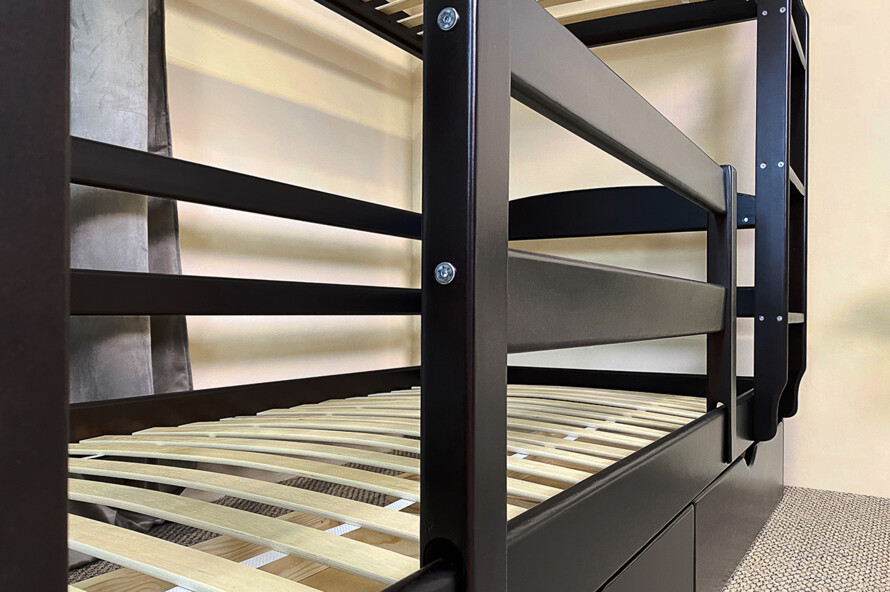 Ліжко двоярусне Сонечко ДУО (сосна) Тоноване