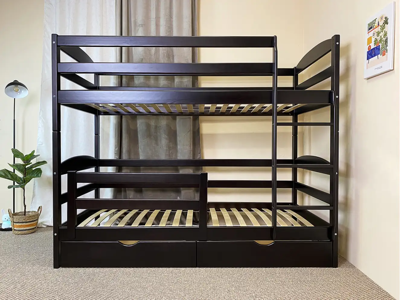 Акция Кровать двухъярусная Солнышко ДУО (сосна) Тонированная