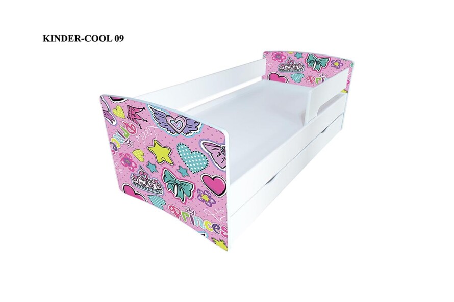 Дитяче ліжко з бортиком Кіндер Кул + Матрац Розет