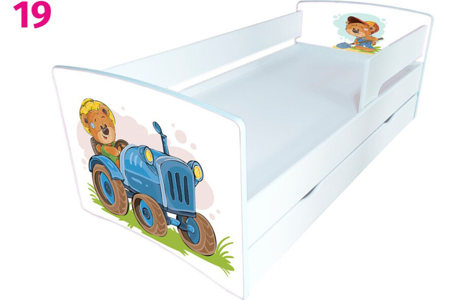 Дитяче ліжко з бортиком Кіндер Кул + Матрац Розет