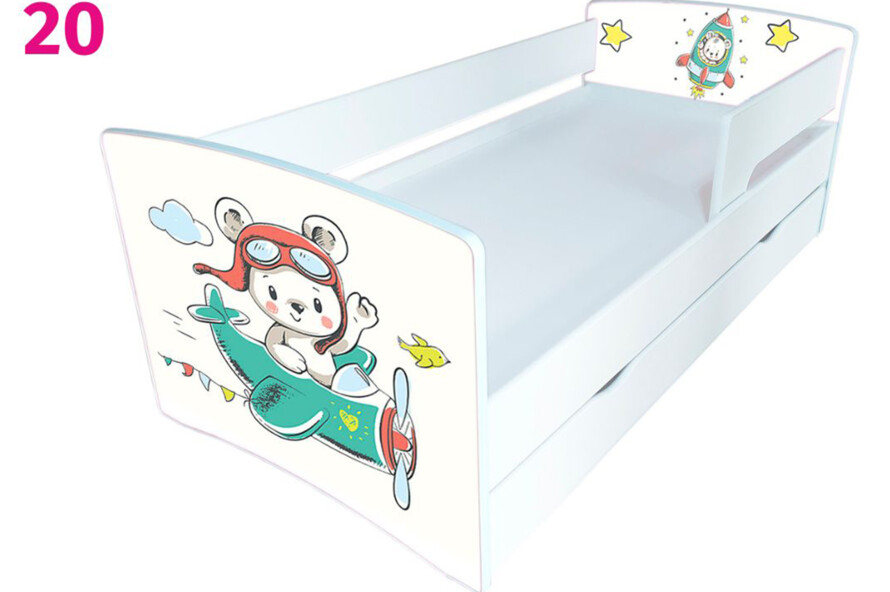 Дитяче ліжко з бортиком Кіндер Кул + Матрац Розет