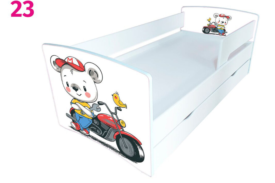 Дитяче ліжко з бортиком Кіндер Кул + Матрац Розет