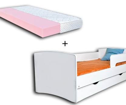 Дитяче ліжко з бортиком Кіндер Кул + Матрац Розет