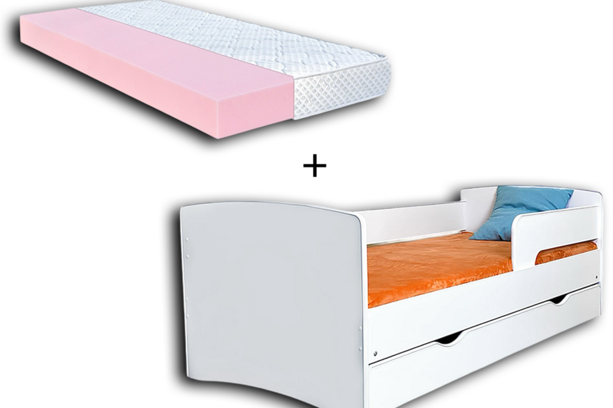 Дитяче ліжко з бортиком Кіндер Кул + Матрац Розет