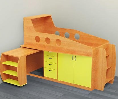 Ліжко Горище Літак з висувним столом