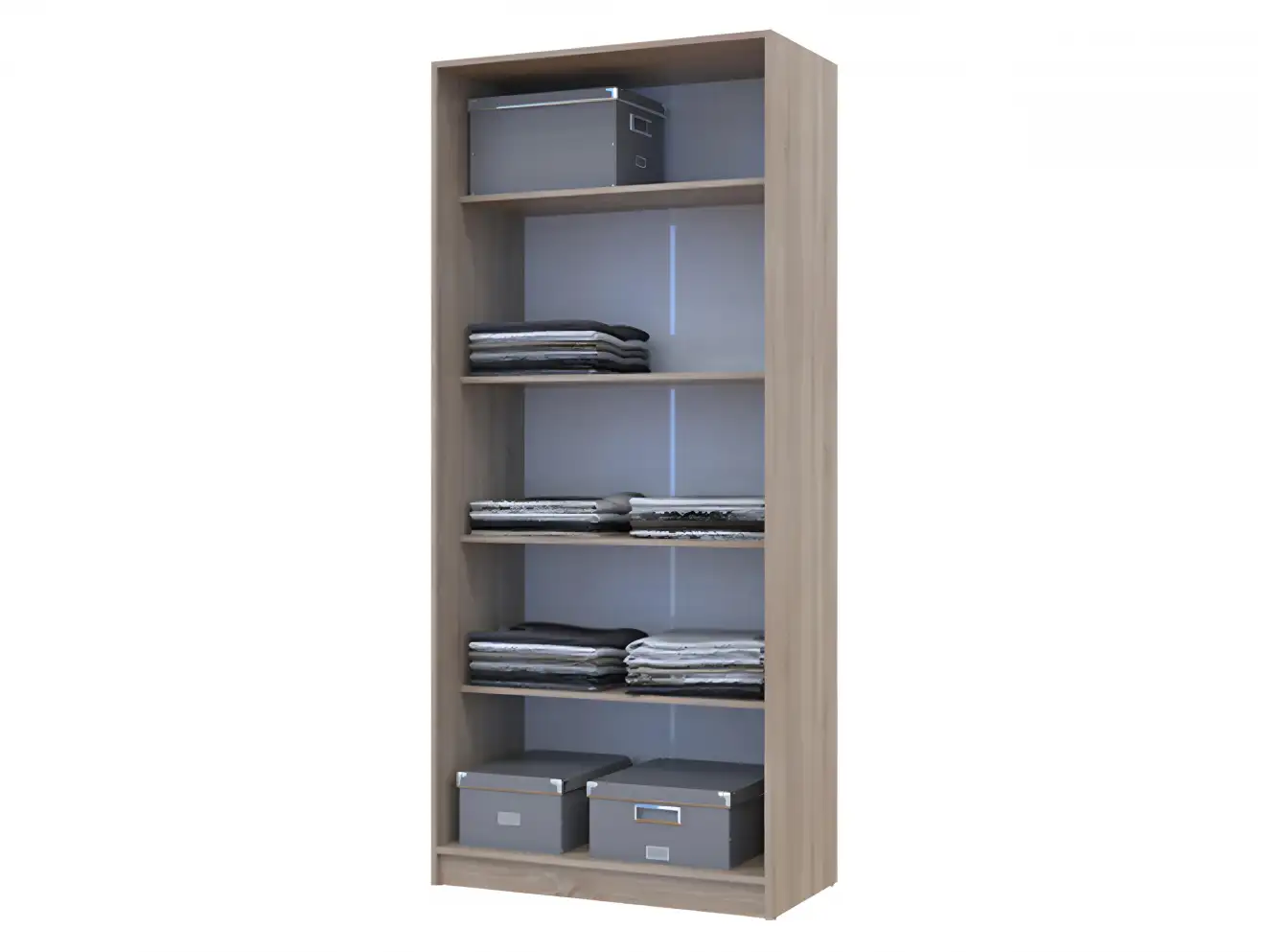 Шафа для одягу Промо / Promo з полицями Дуб Сонома 2 ДСП