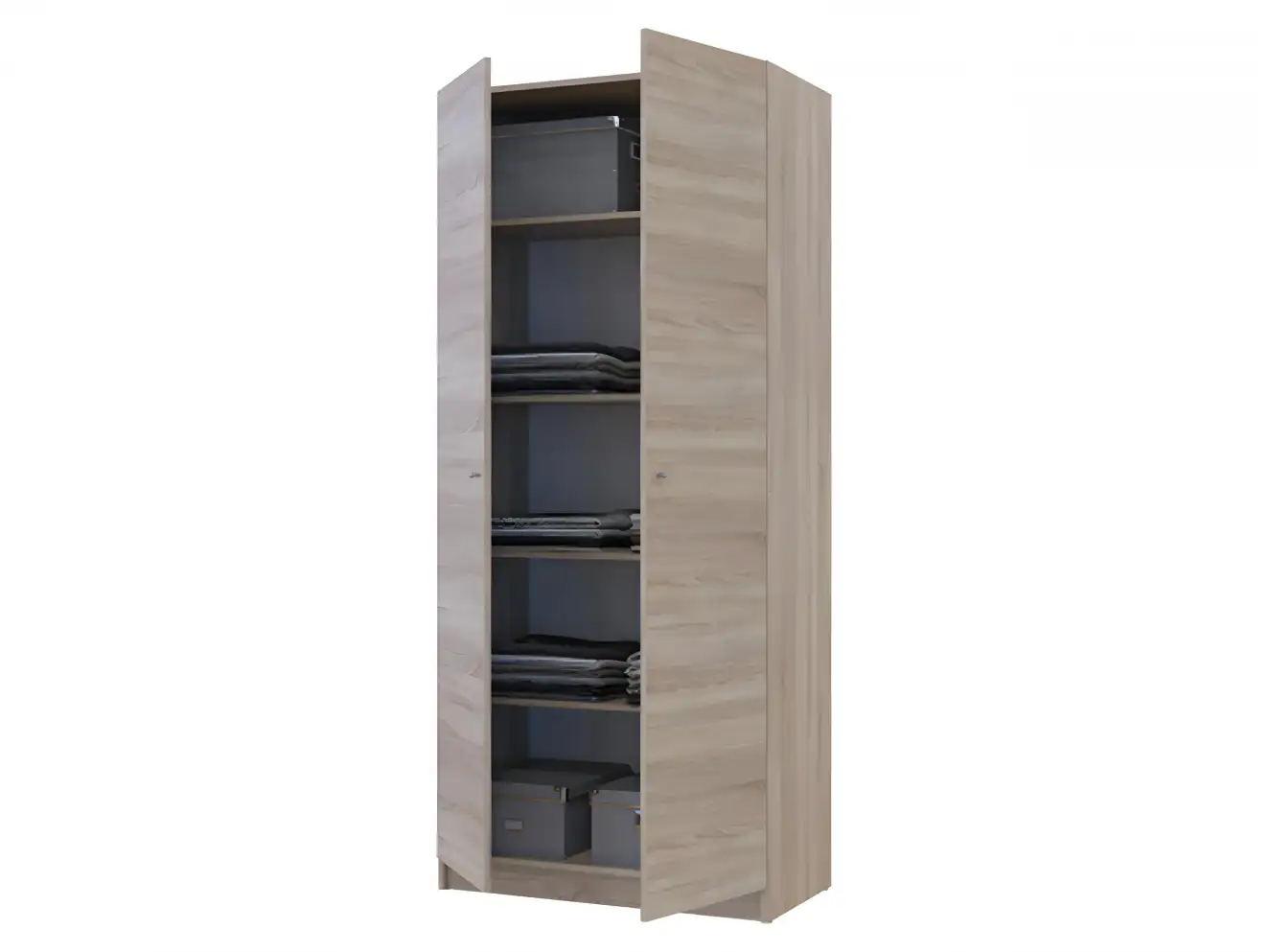 Шафа для одягу Промо / Promo з полицями Дуб Сонома 2 ДСП