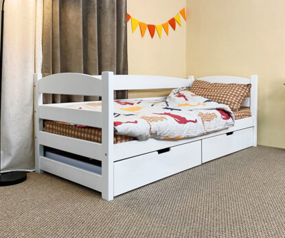 Дитяче ліжко з дерева Фіона Колір Білий