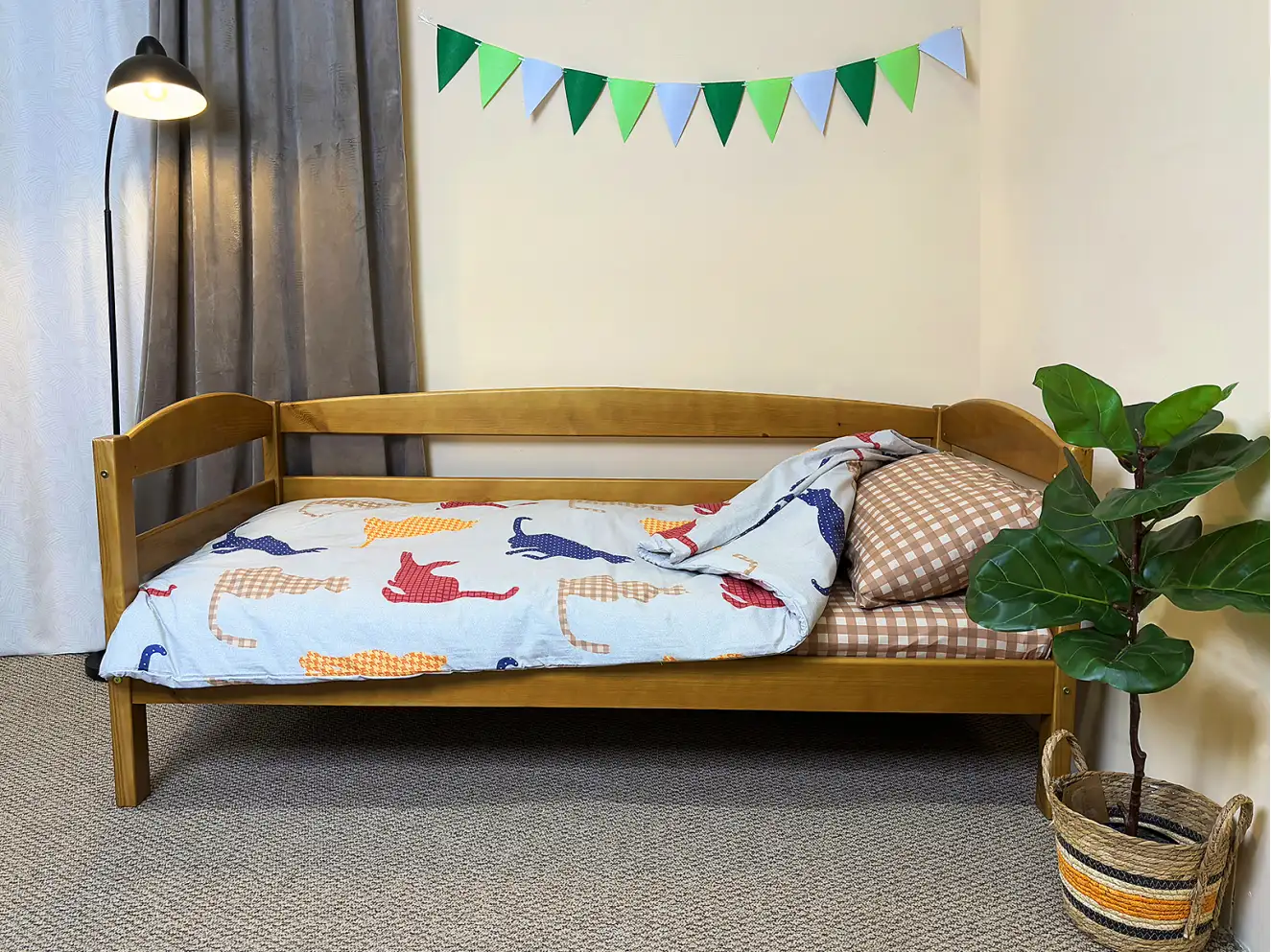 Кровать Солнышко Цвет Светлый Орех