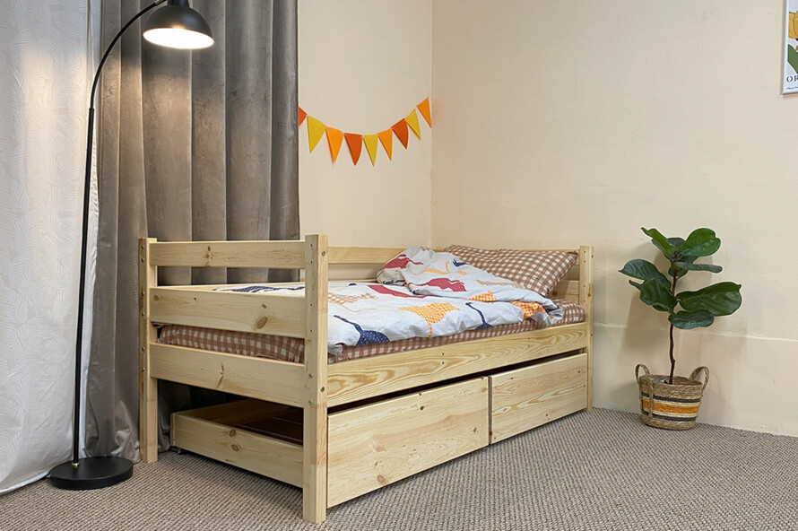 Детская кровать с дерева Симба (натуральный)