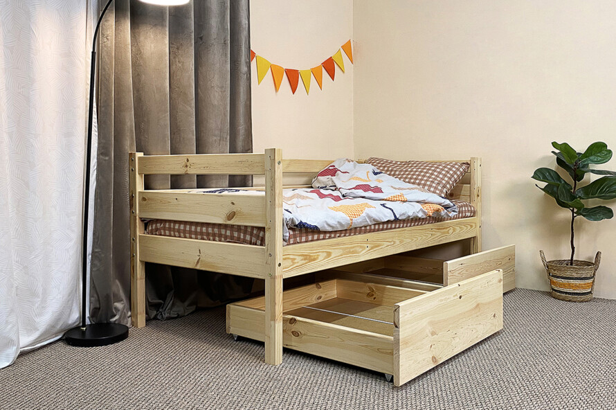 Детская кровать с дерева Симба (натуральный)