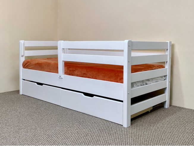 Ліжко Аврора (масив бука) Колір Білий