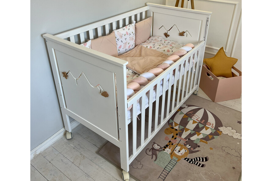 Ліжечко дитяче ЕММА Колір Білий