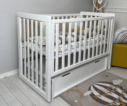 Ліжечко дитяче Мія з рухомою бічною стінкою та шухлядою