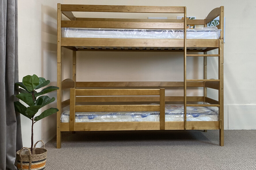 Ліжко двоярусне Сонечко ДУО (сосна) Горіх Світлий