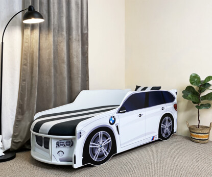 Кровать машина Премиум БМВ / PREMIUM BMW Цвет Белый
