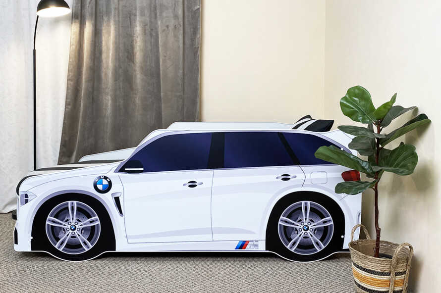 Кровать машина Премиум БМВ / PREMIUM BMW Цвет Белый