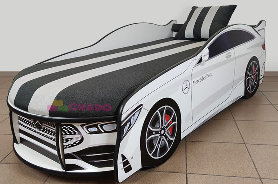 Ліжко машина Спейс Мерседес / SPACE Mercedes Колір Білий
