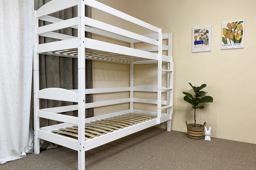 Ліжко дитяче двоярусне Сонечко ДУО (Біле)