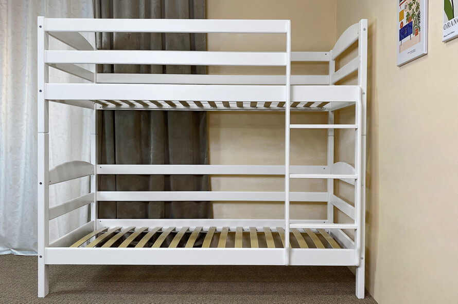 Ліжко дитяче двоярусне Сонечко ДУО (Біле)