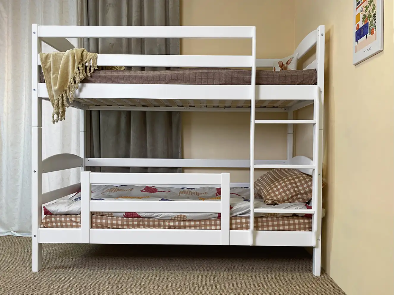 Ліжко дитяче двоярусне Сонечко ДУО (Біле)