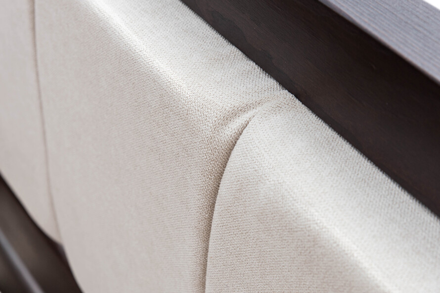 Кровать с мягкой спинкой Лили Цвет Орех темный