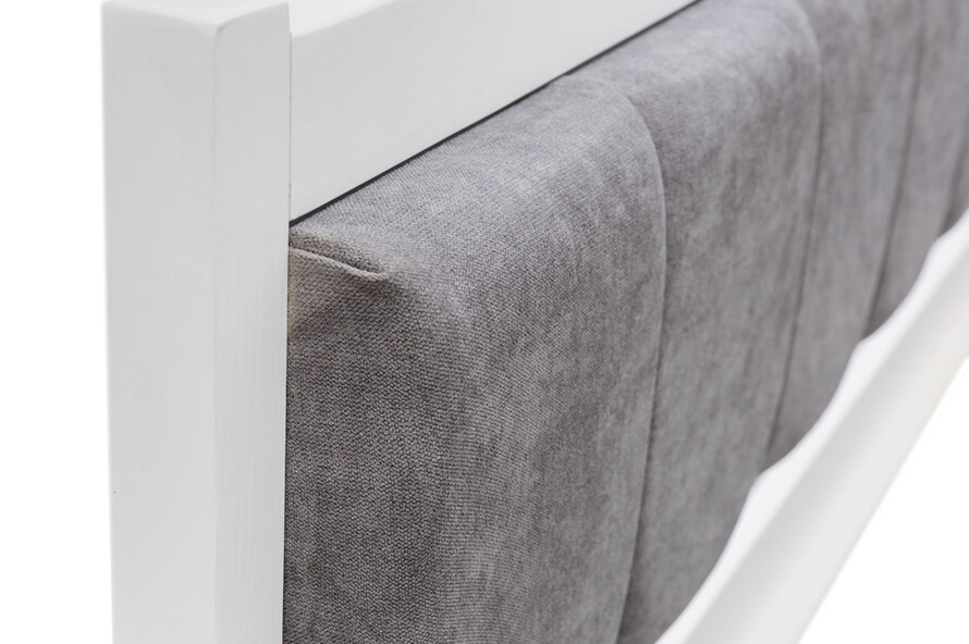 Ліжко з м`якою спинкою Лілі Колір Білий