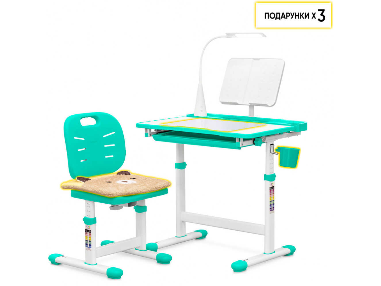 Комплект парта і крісло Evo-Kids Evo-17 Ergo