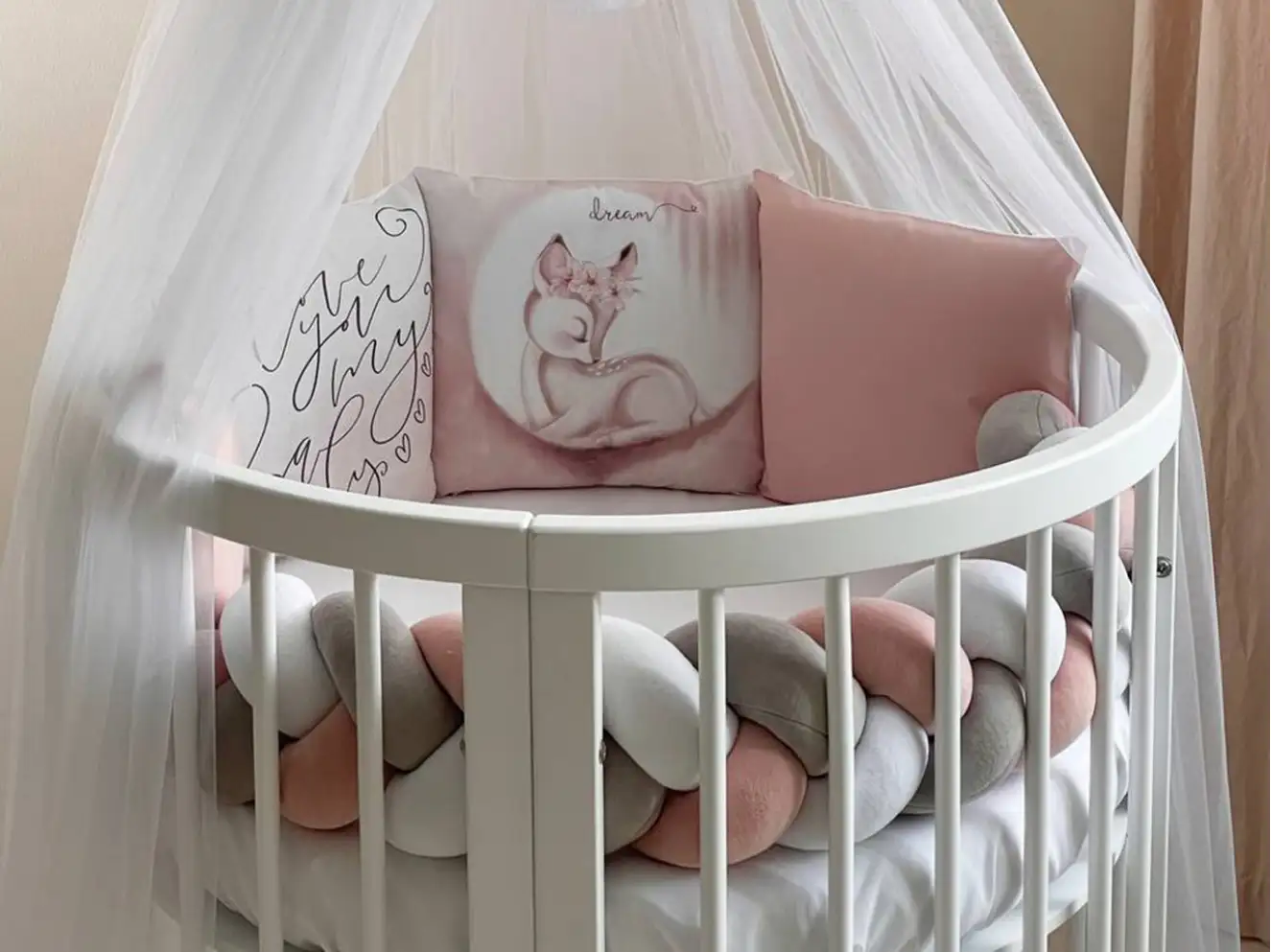 Комплект постільної білизни Арт Дизайн Оленятко, пудра Комплект постільної білизни Арт Дизайн Оленятко, пудра