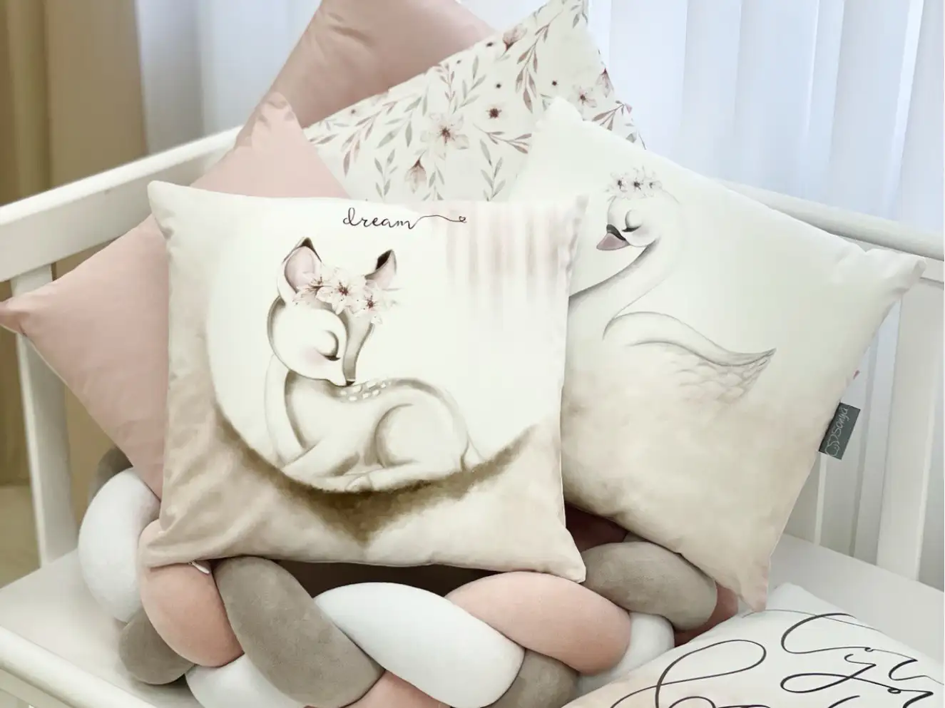 Комплект постільної білизни Арт Дизайн Оленятко, пудра Комплект постільної білизни Арт Дизайн Оленятко, пудра