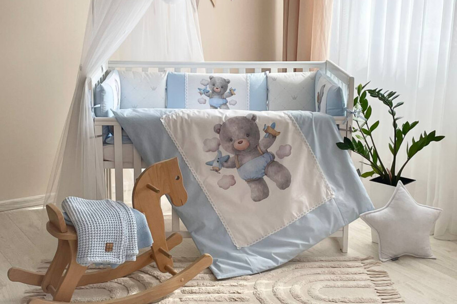 Комплект постільної білизни Kids toys Ведмедик блакитний
