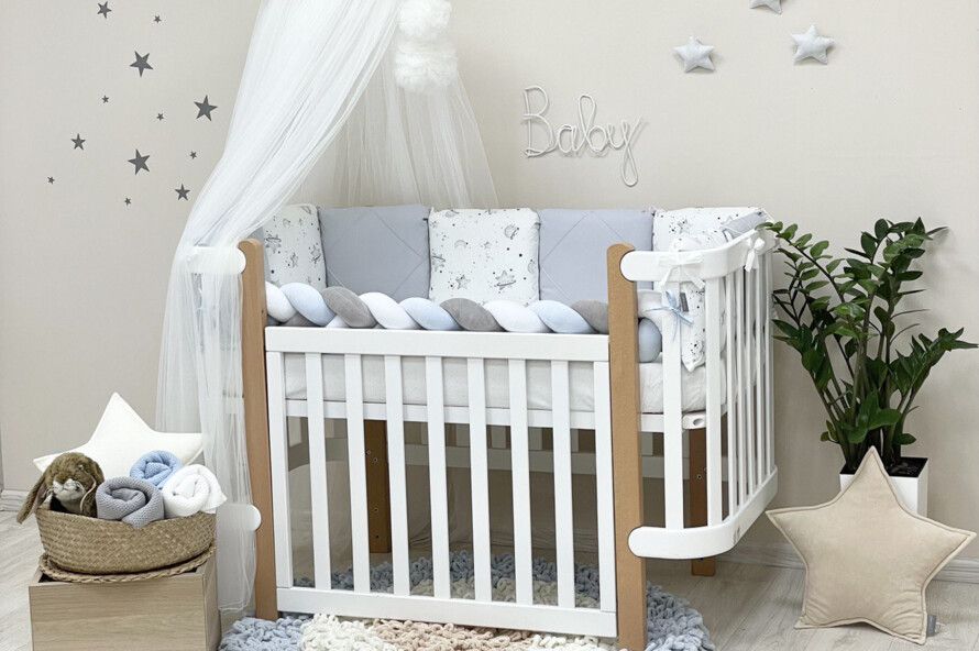 Комплект постельного белья Happy night Галактика серый