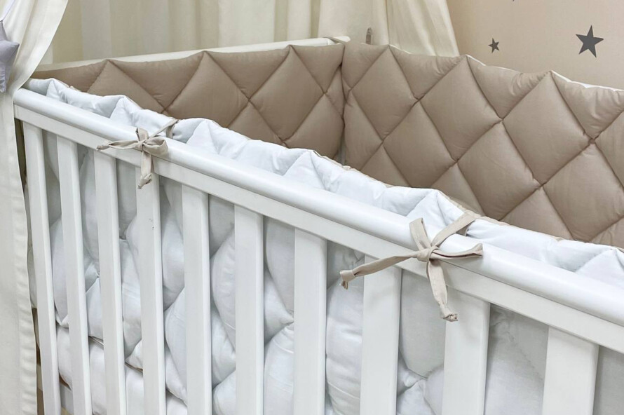 Комплект постільної білизни Baby Mix Зайці на драбинці бежевий