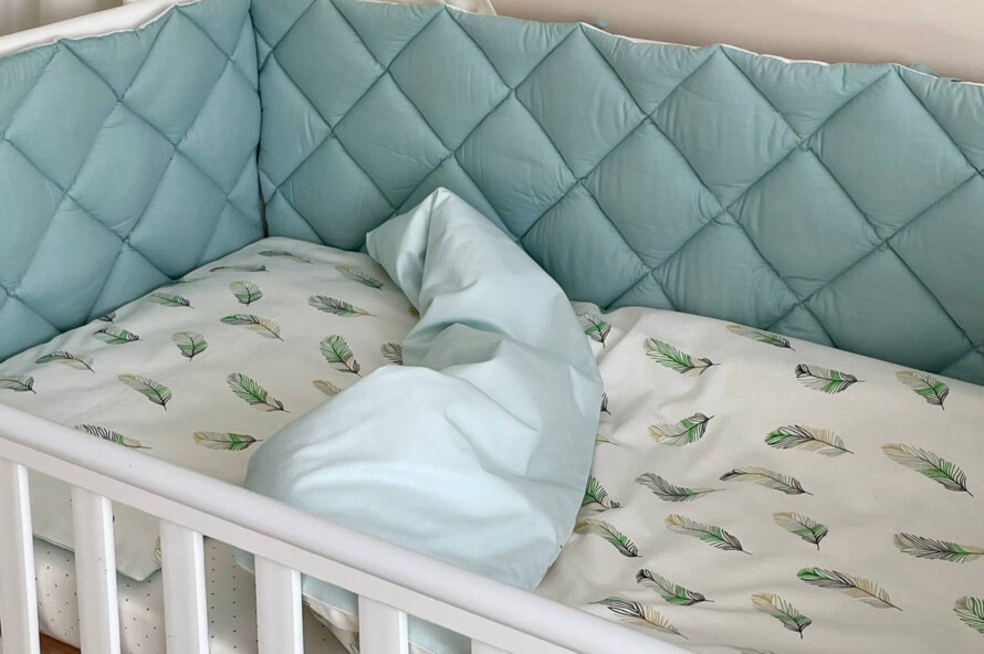 Комплект постельного белья Baby Mix Перо мята, мятный
