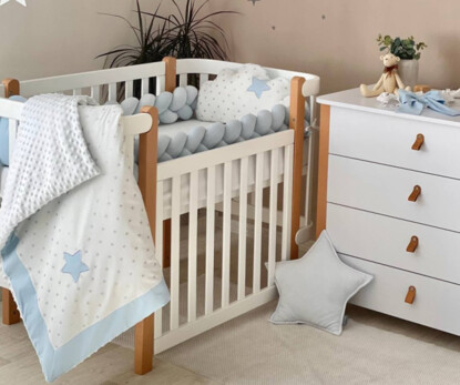 Комплект постельного белья Коллекция №7 Облака голубые