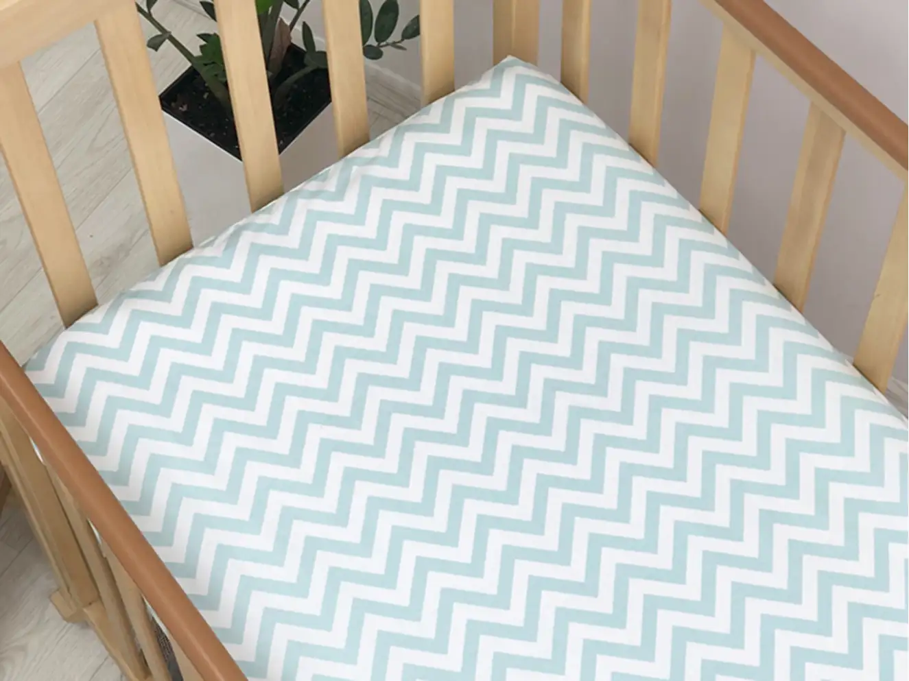 Простирадло дитяче Зигзаг м`ятний