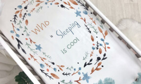 Простынь детская с печатью Веточка